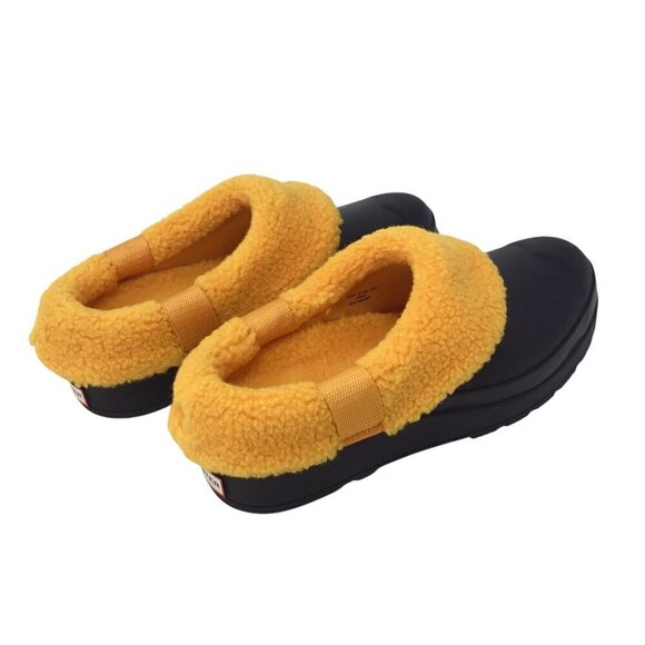 Hunter Play Clogs Welly Waterproof Insulated Black Nomad Orange Sz 8 Rain Boots - Picture 3 of 11